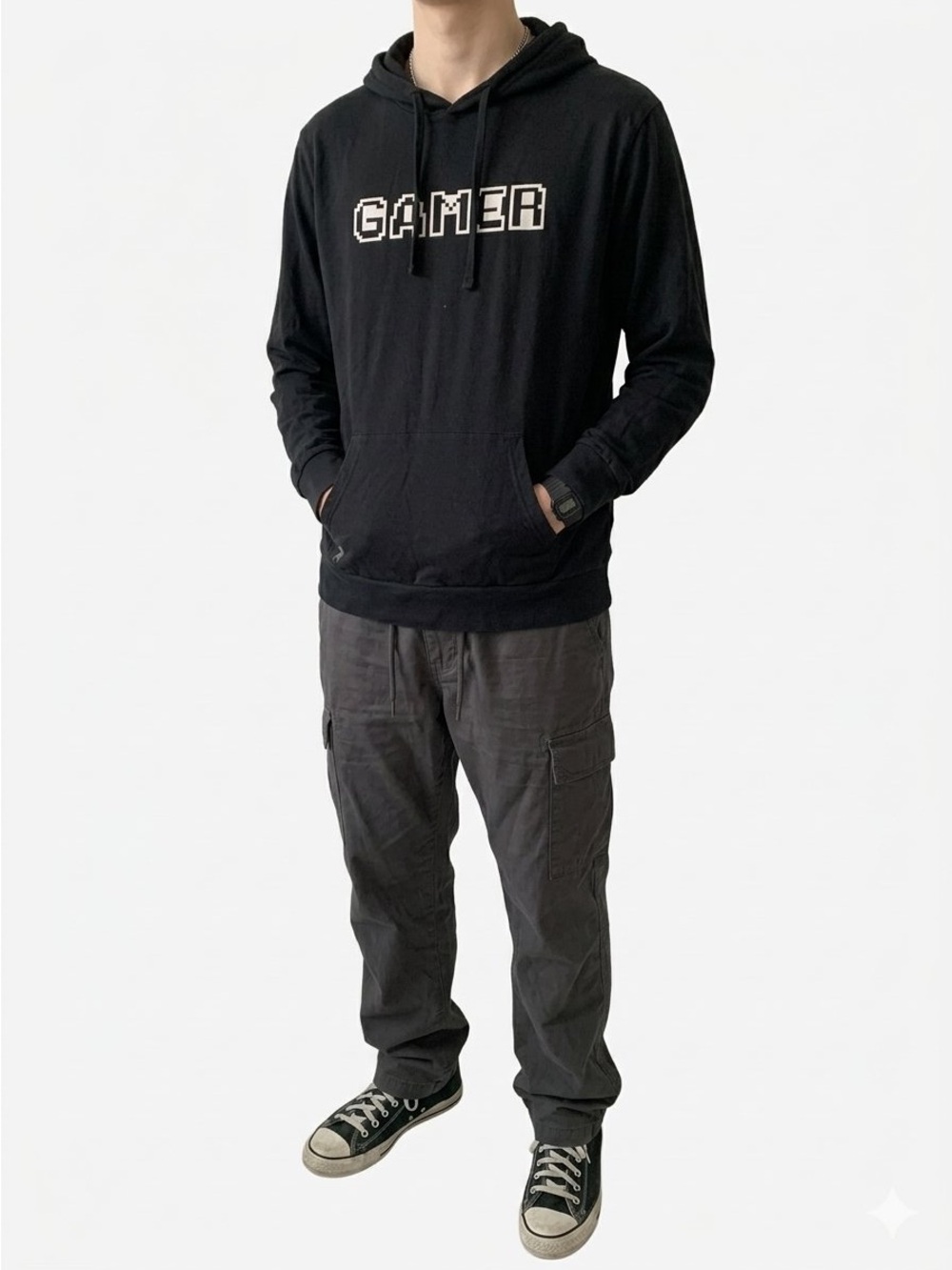 GAMER Black Hooded Sweatshirt